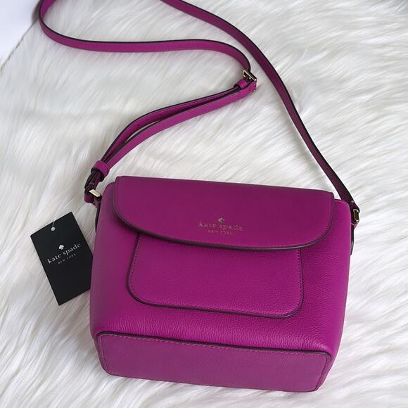 💃NWT Kate Spade Elsie Pebbled Leather Crossbody/ Baja Rose - Picture 5 of 10